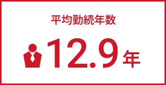 平均勤続年数12.9年